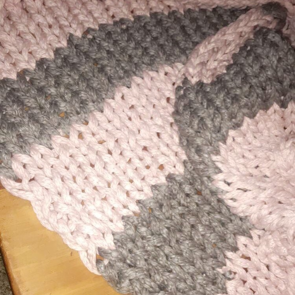 chunky knit blanket